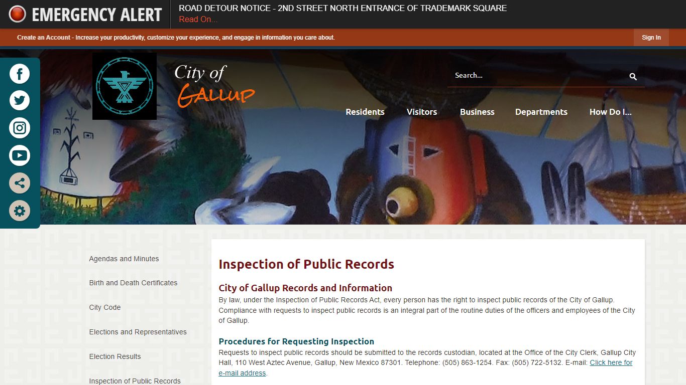 Inspection of Public Records | Gallup, NM - Official Website